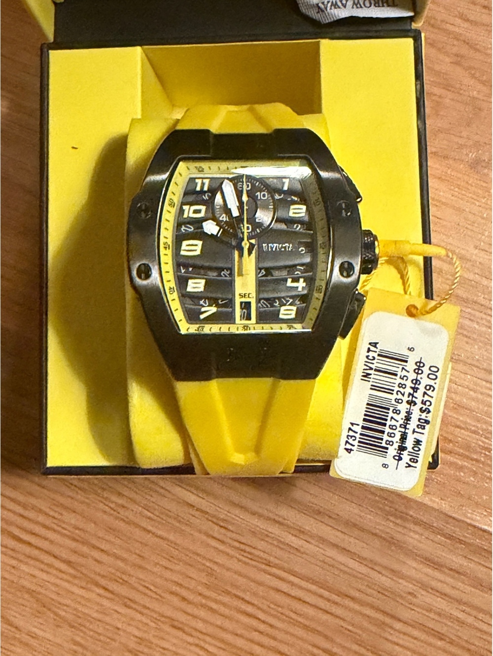 INVICTA RACING KINETIC ARC HIGH END WATCH 44mm- yellow $579